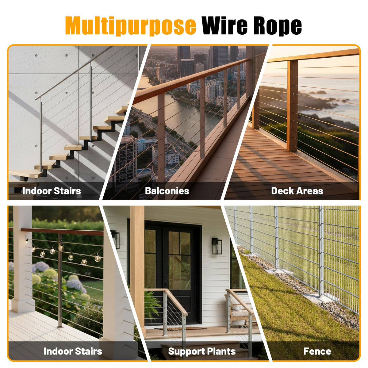 1/8" Stainless Steel Cable 1000FT T316 Wire Rope R58497