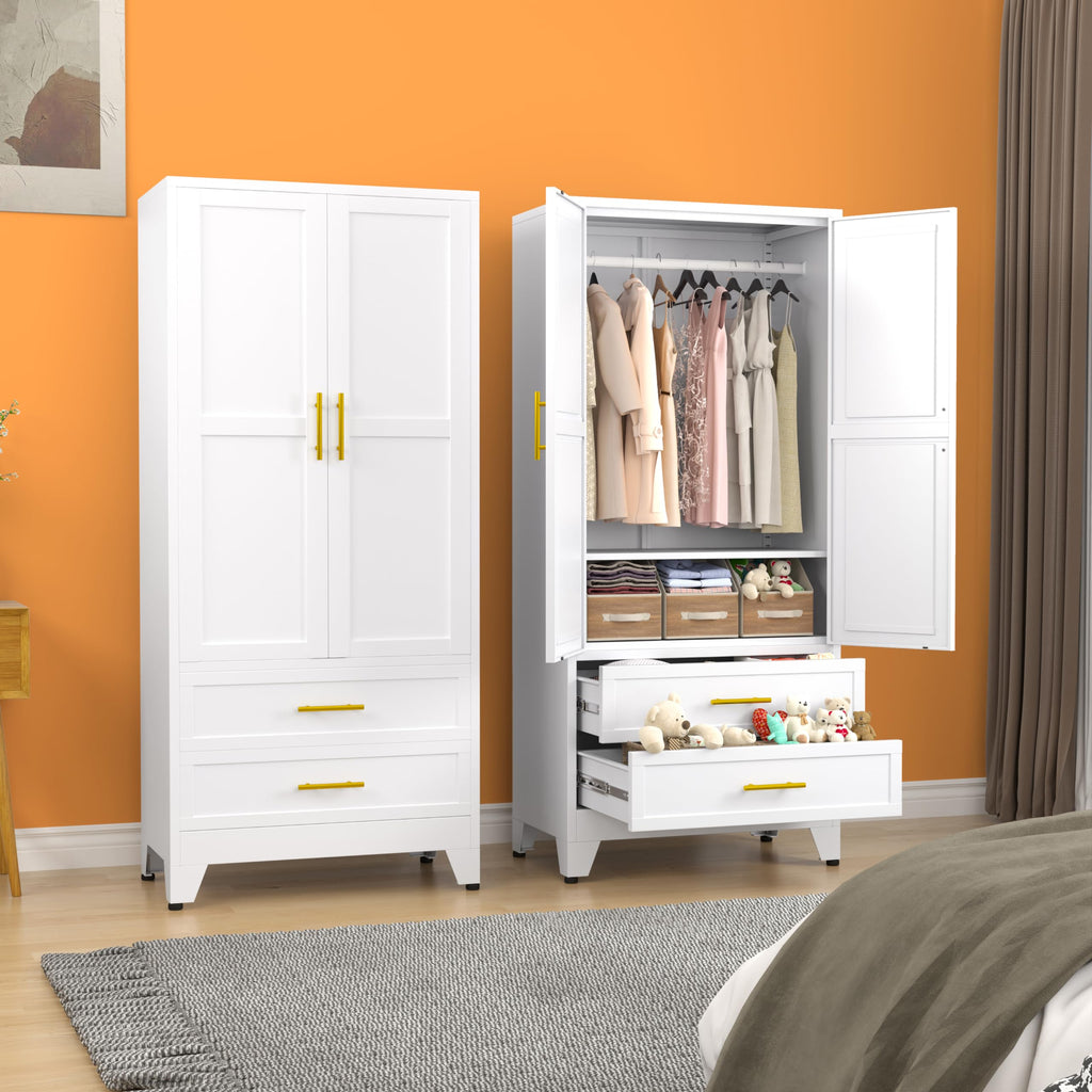 Metal Armoire Wardrobe Closet P77769