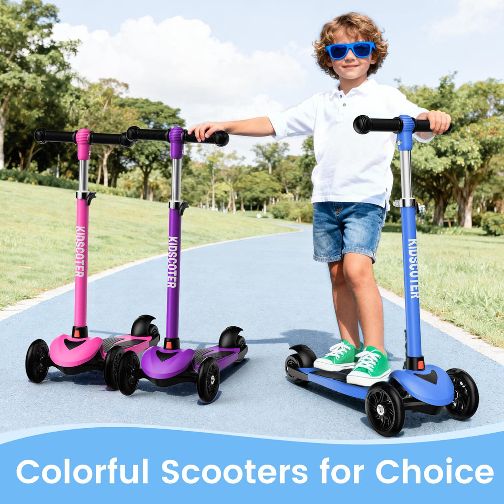 Multicolor 3 Wheel Kids Scooter with LED Light-Up Wheels Y7259