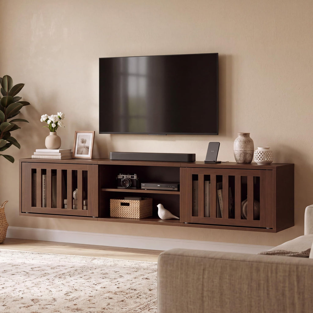 59" Floating TV Stand with Power Outlet I22468