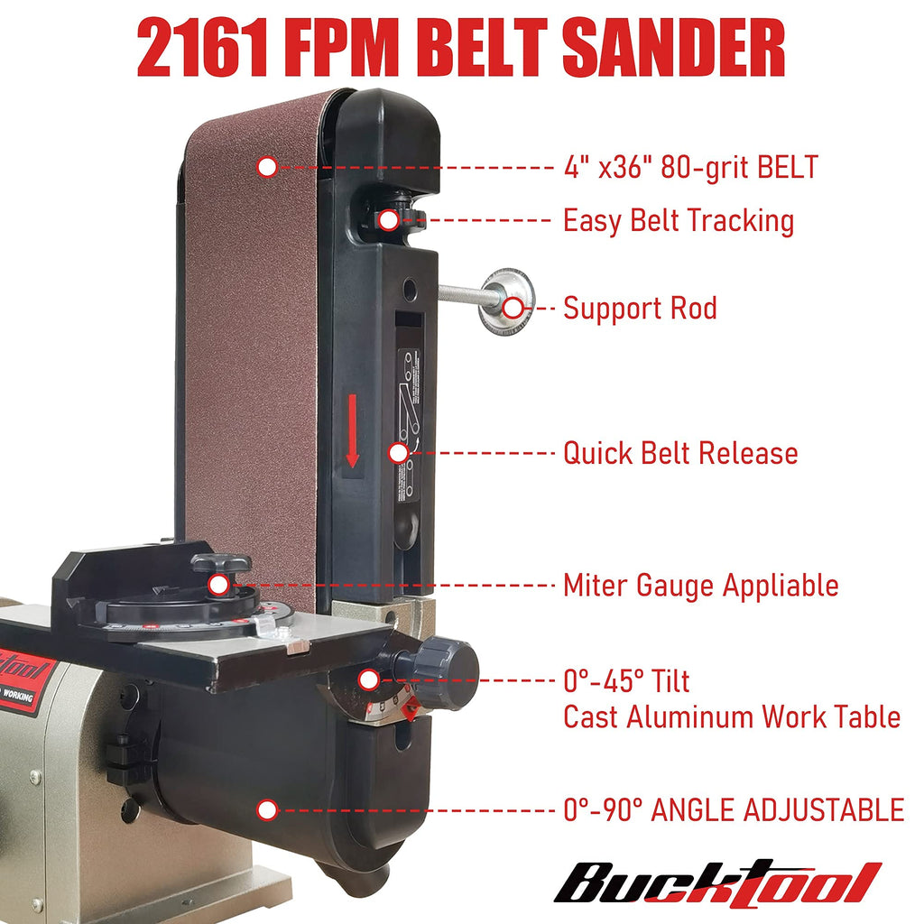 Bench Belt Disc Sander 4x36" Belt 6" Disc F5226
