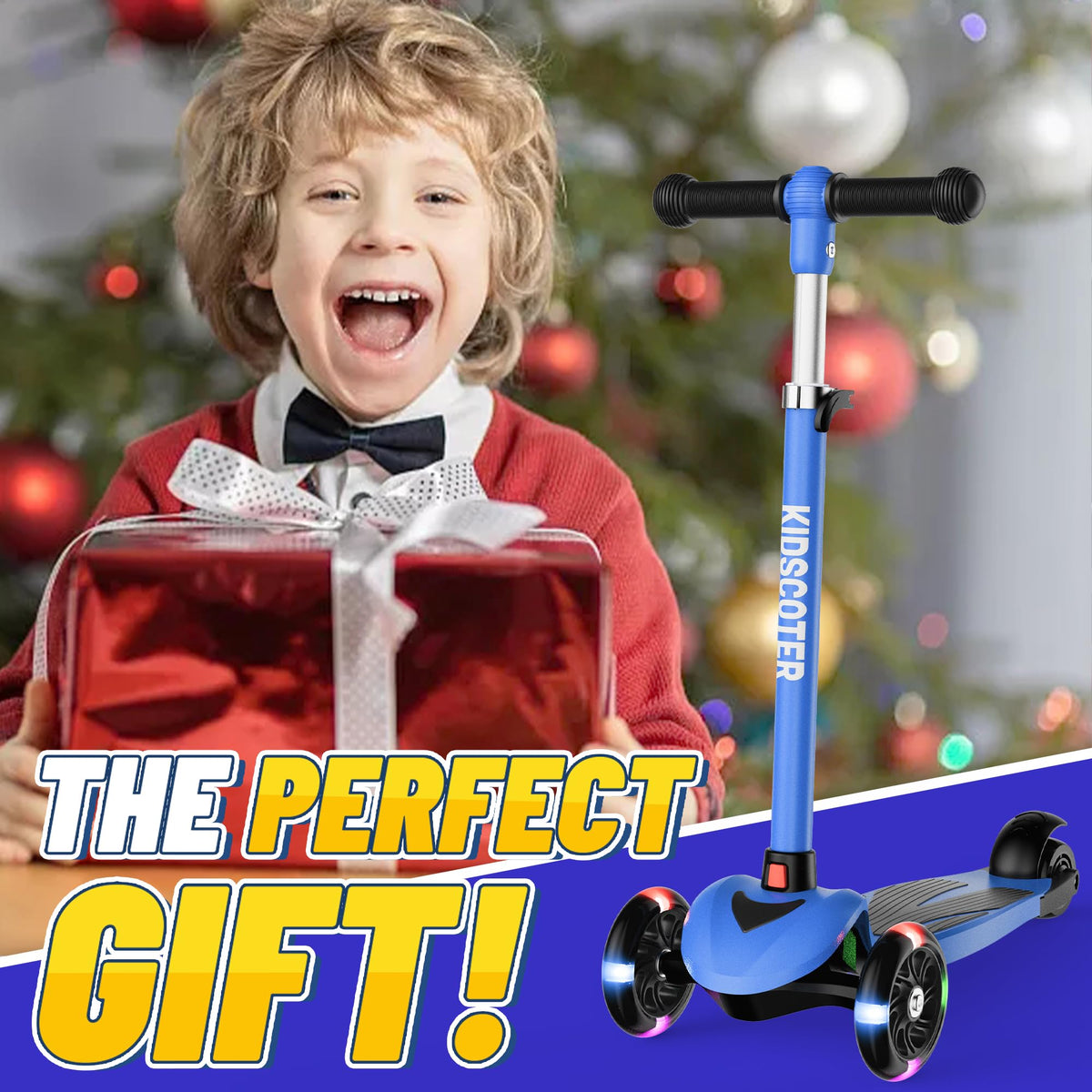 Multicolor 3 Wheel Kids Scooter with LED Light-Up Wheels Y7259
