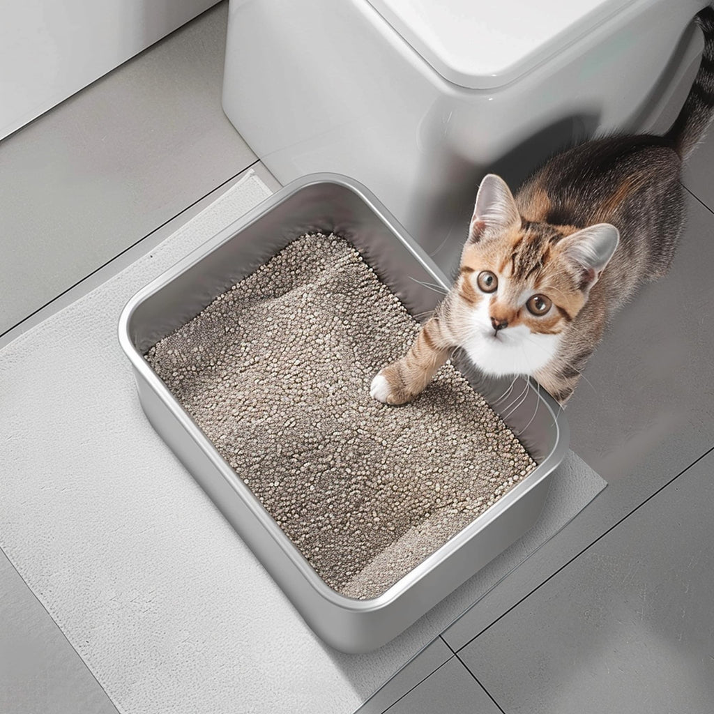 Large Stainless Steel Cat Litter Box S321