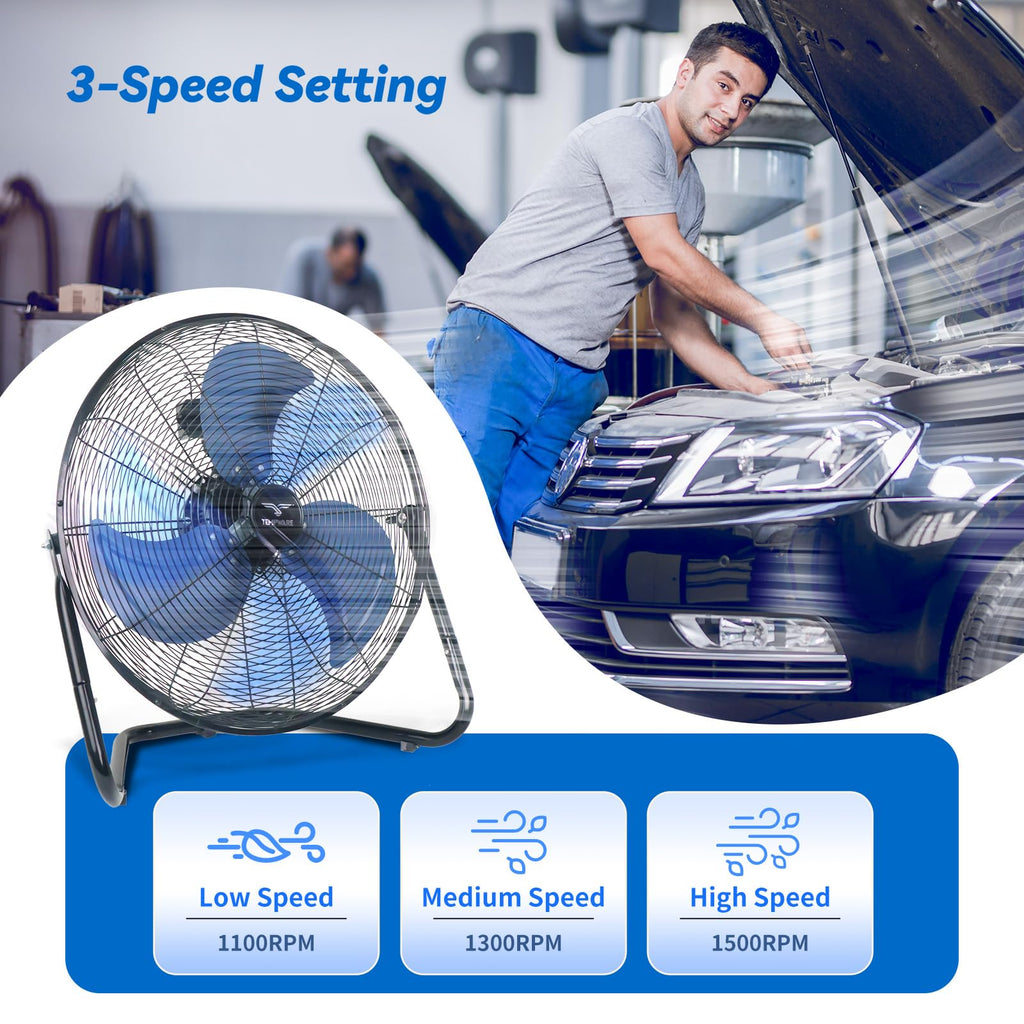20 Inch High Velocity Industrial Floor Fan Q8909