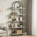 5-Tier Open Arched Bookshelf with Metal Frame Y9641