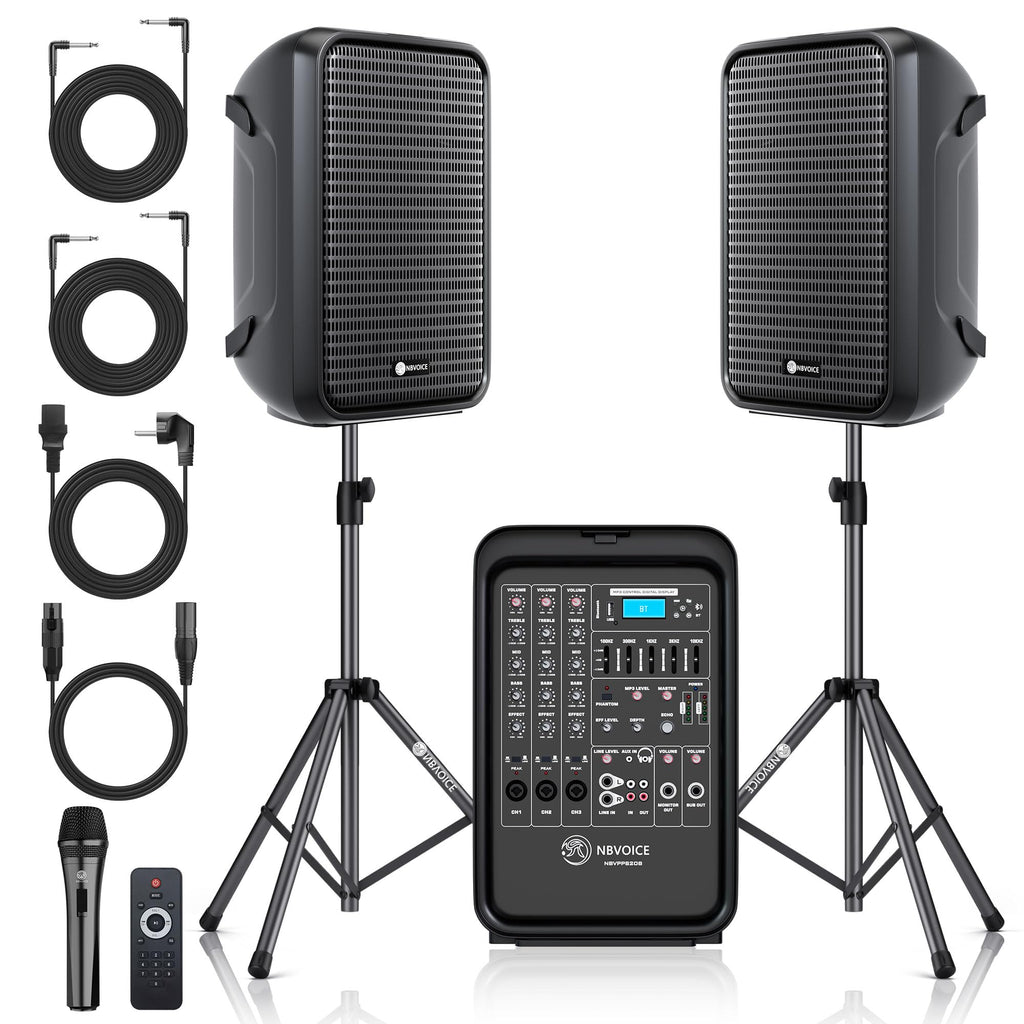 Portable All-in-One 2-Way PA System with 8-Channel Mixer N849286