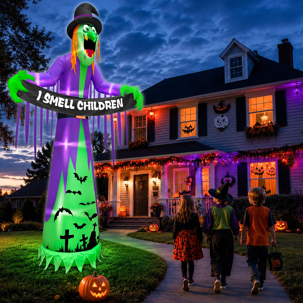 12FT Halloween Inflatables Witch Decorations Y8240