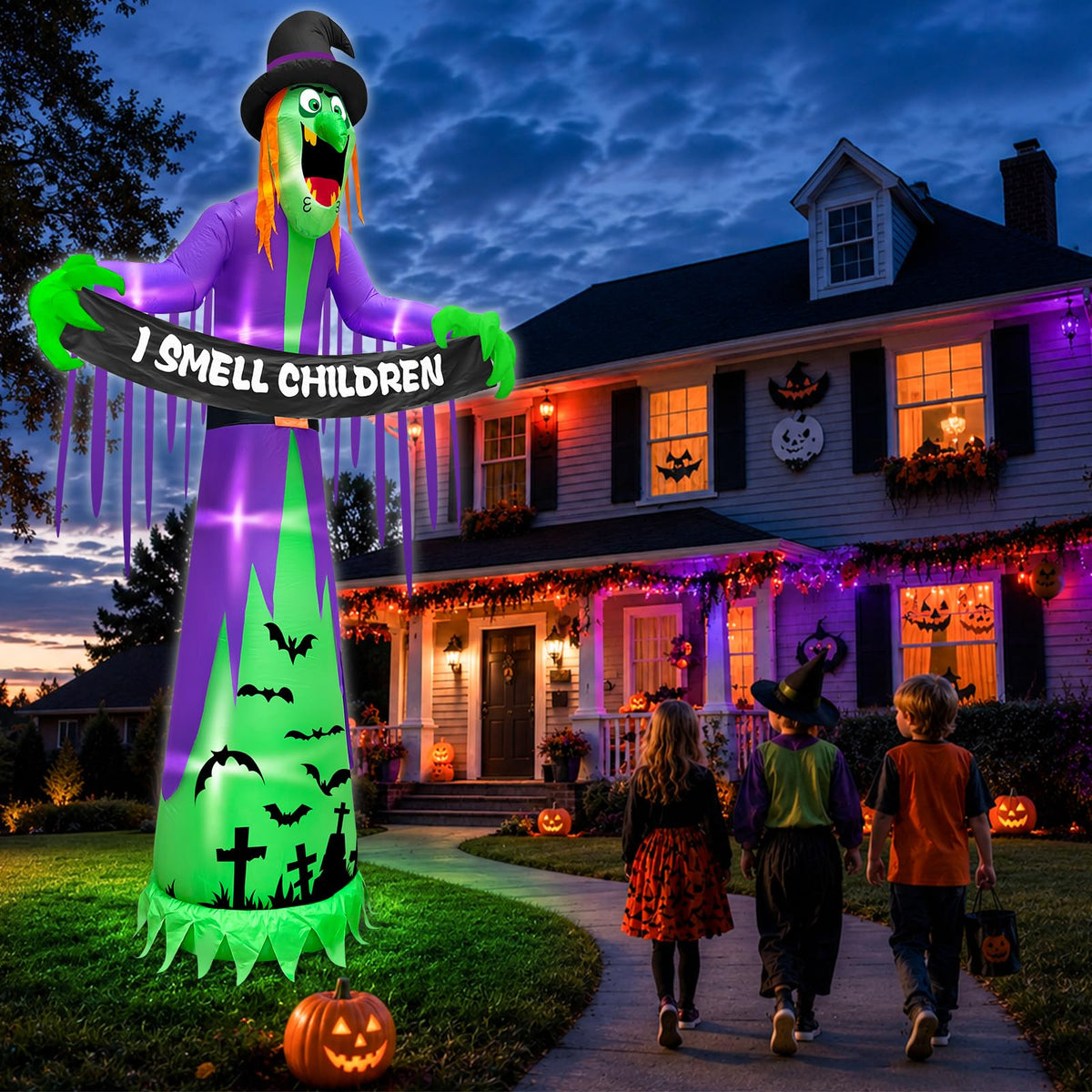 12FT Halloween Inflatables Witch Decorations Y8240