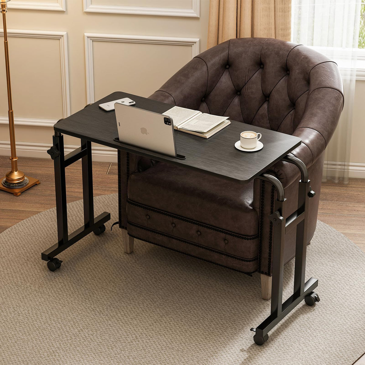 Adjustable Overbed Table with Wheels X516
