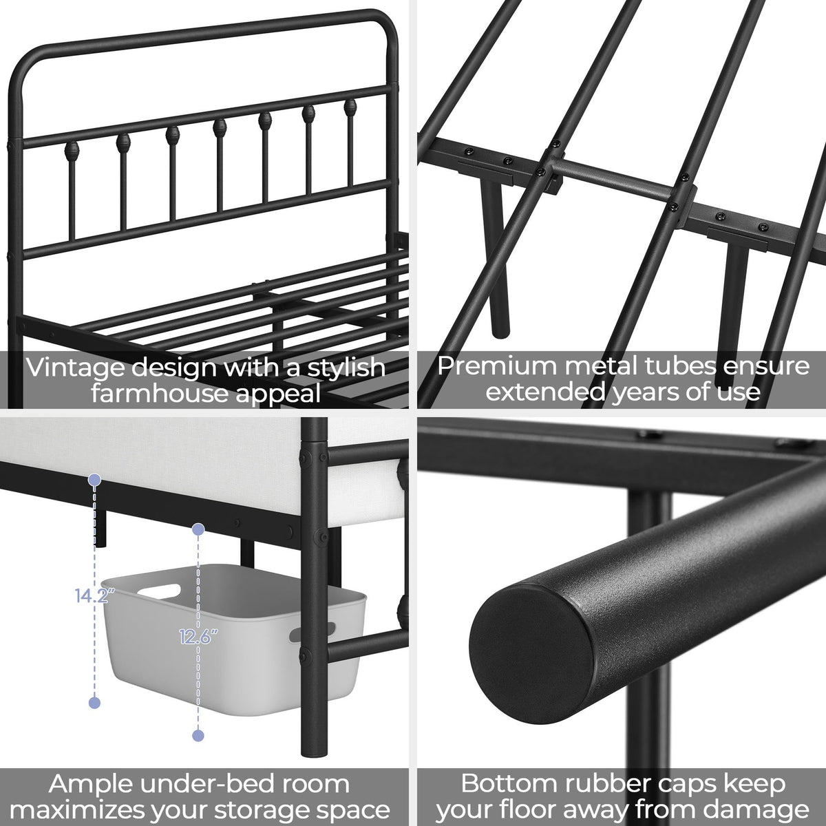 Queen Metal Platform Bed Frame F9970