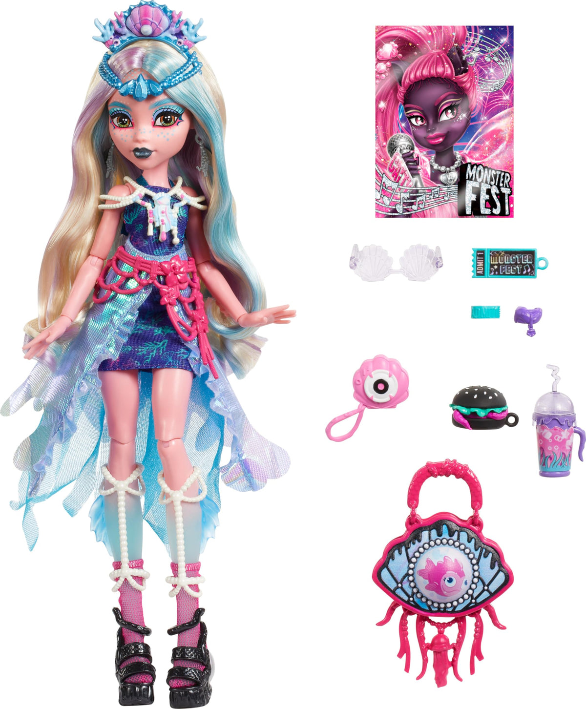 Monster High Doll with Glam Outfit & Accessories D7110