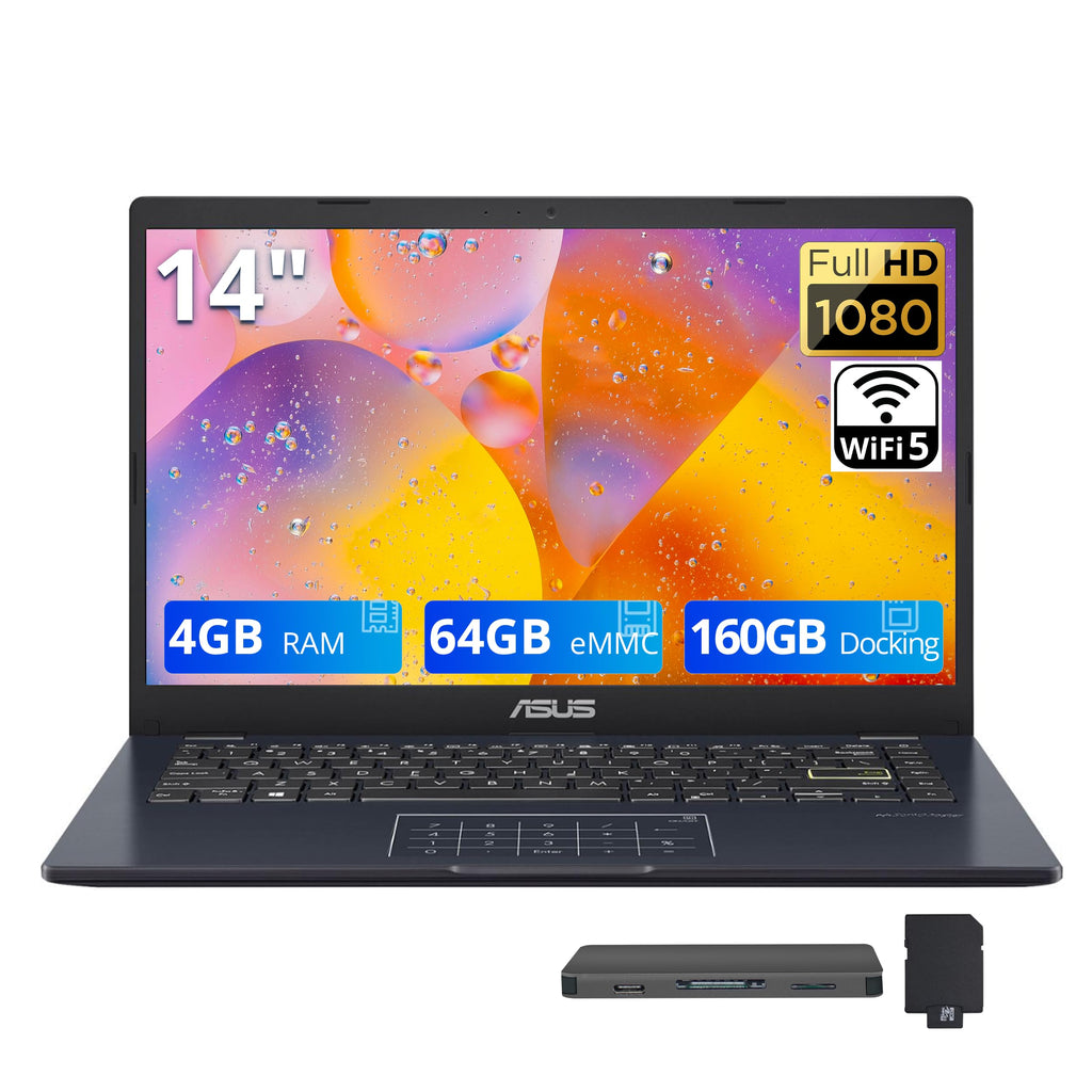 14" FHD Laptop, Intel Celeron N4500, 4GB RAM, 224GB Storage, Quiet Blue N428737