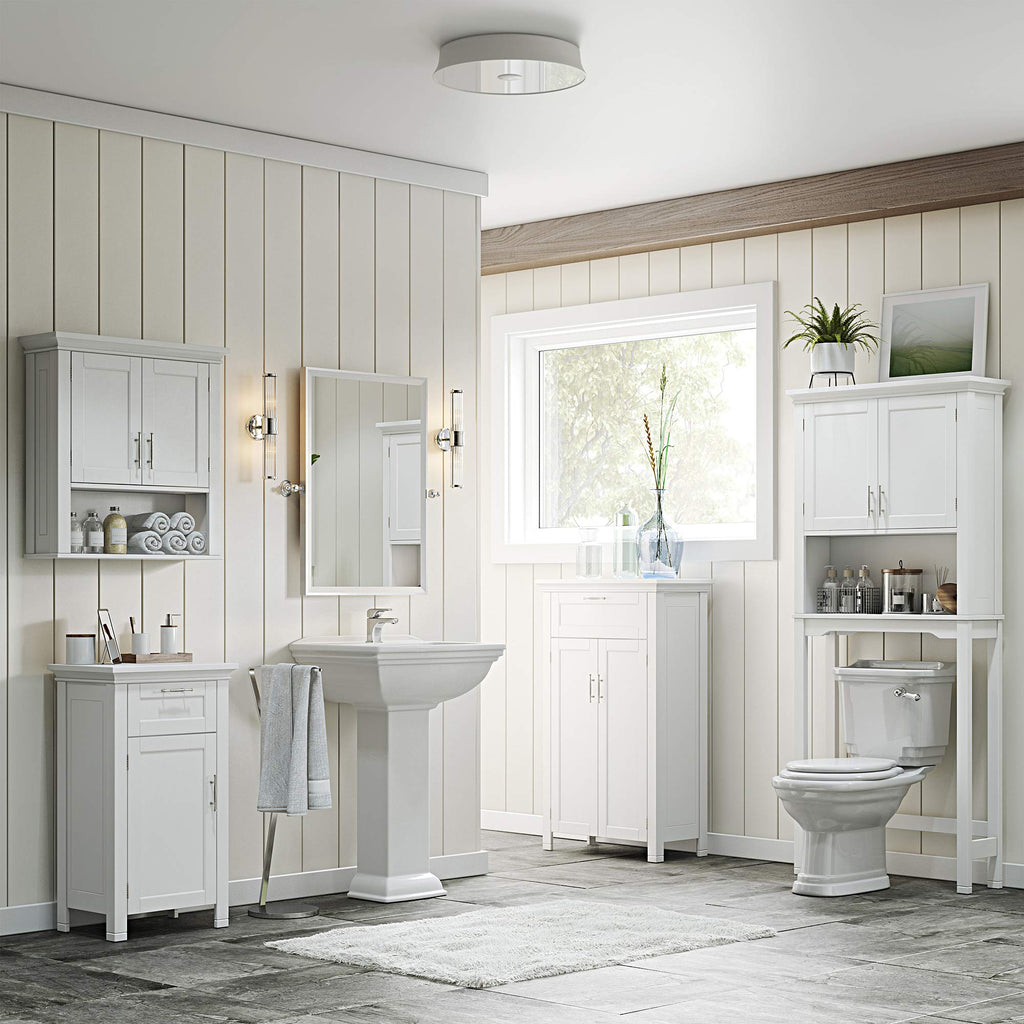 White Two-Door Wall Mount Medicine Cabinet J978372