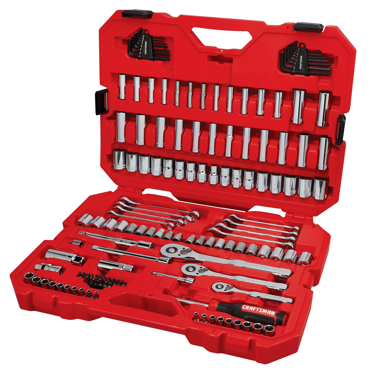 135 Pcs SAE and Metric Socket Wrench Set with Case D97571