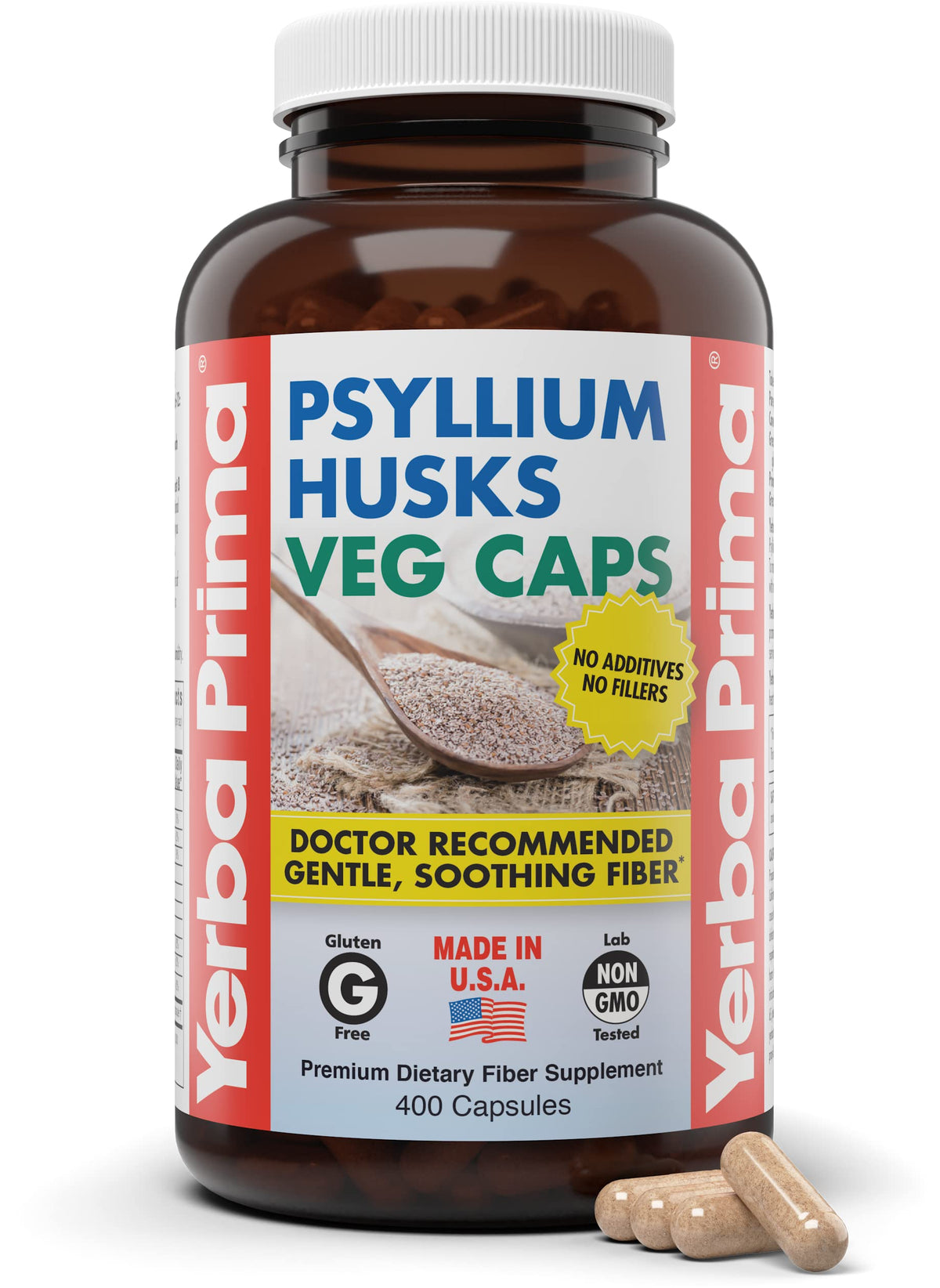 Psyllium Husks Veg Caps, 400 Capsules (625mg) J80109