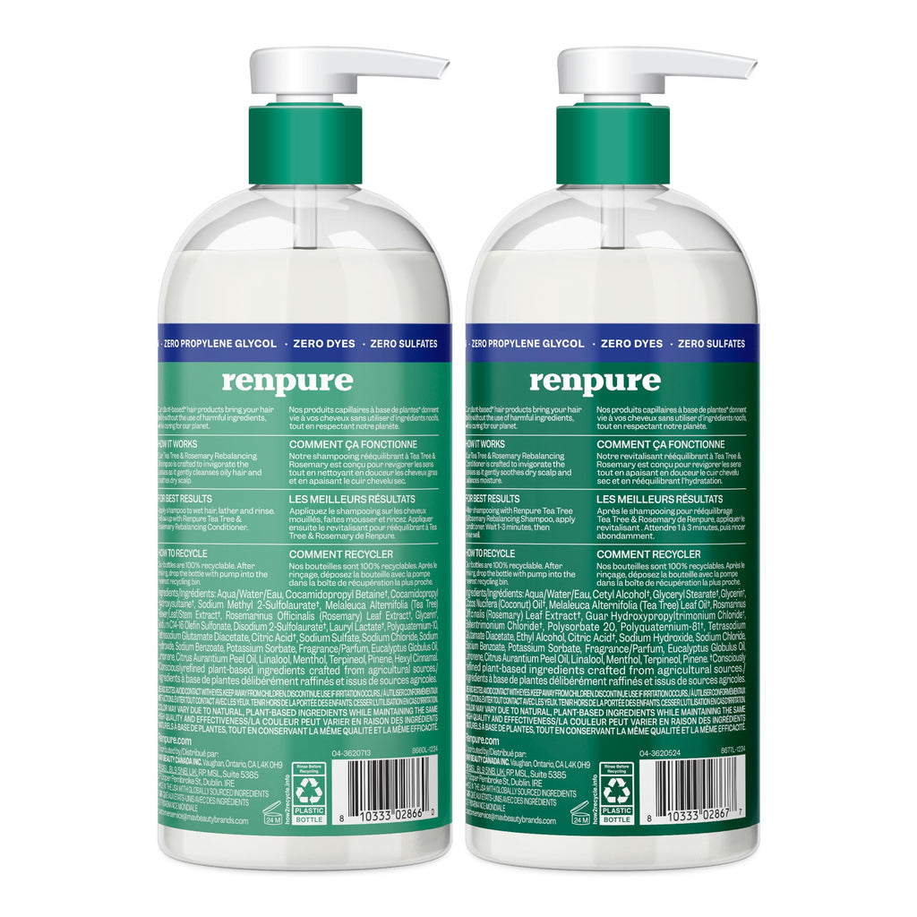 Tea Tree & Rosemary Shampoo & Conditioner Set 2x24oz B557