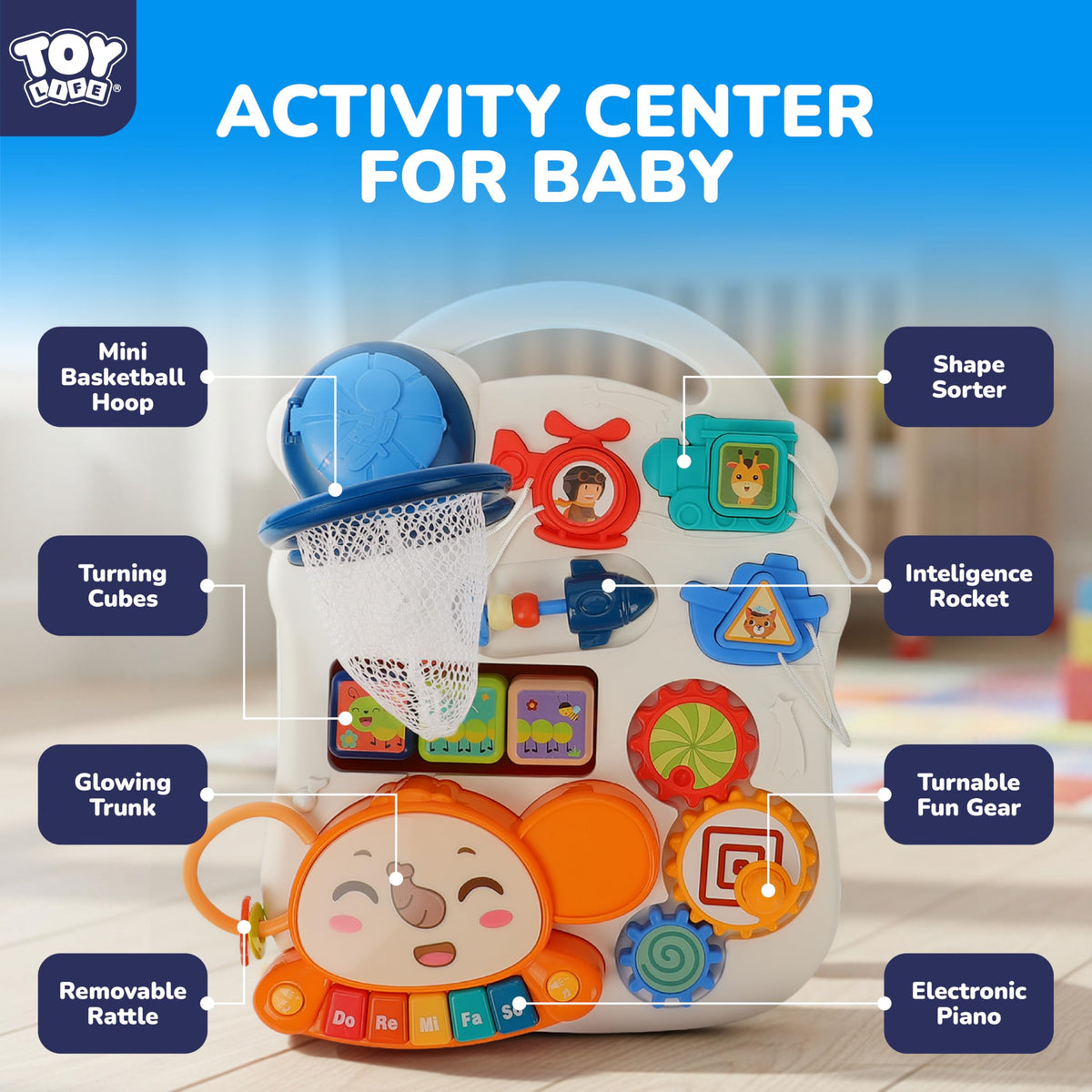 3-in-1 Baby Push Walker & Activity Center W228