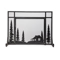 Black Metal Fireplace Screen A7079