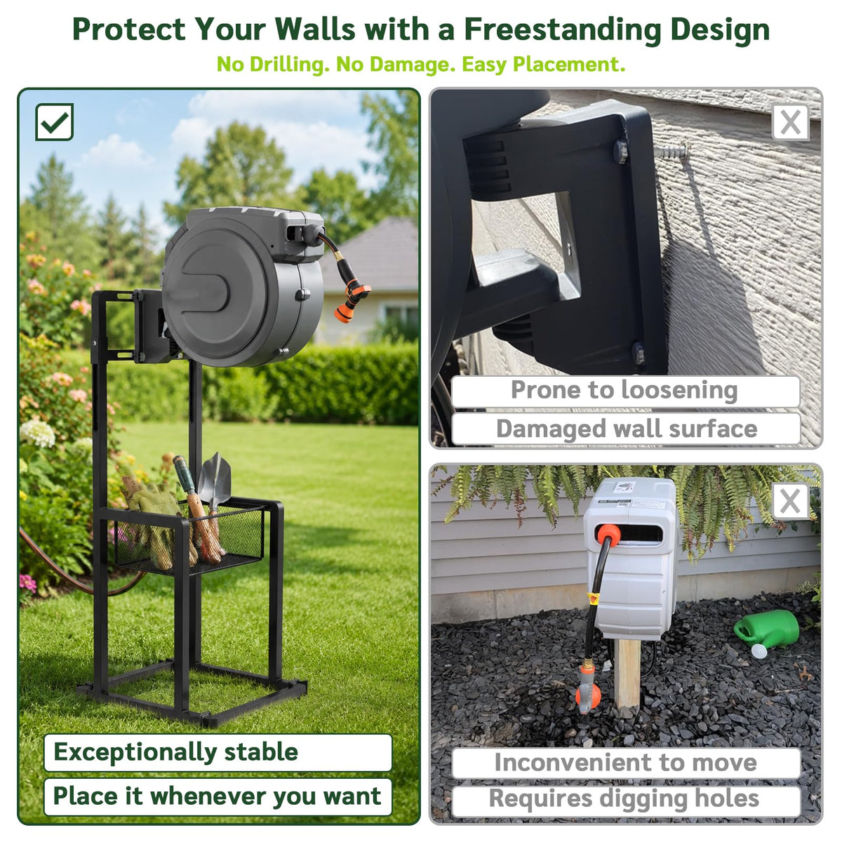 Retractable Hose Reel Stand/Mounting Post G4938