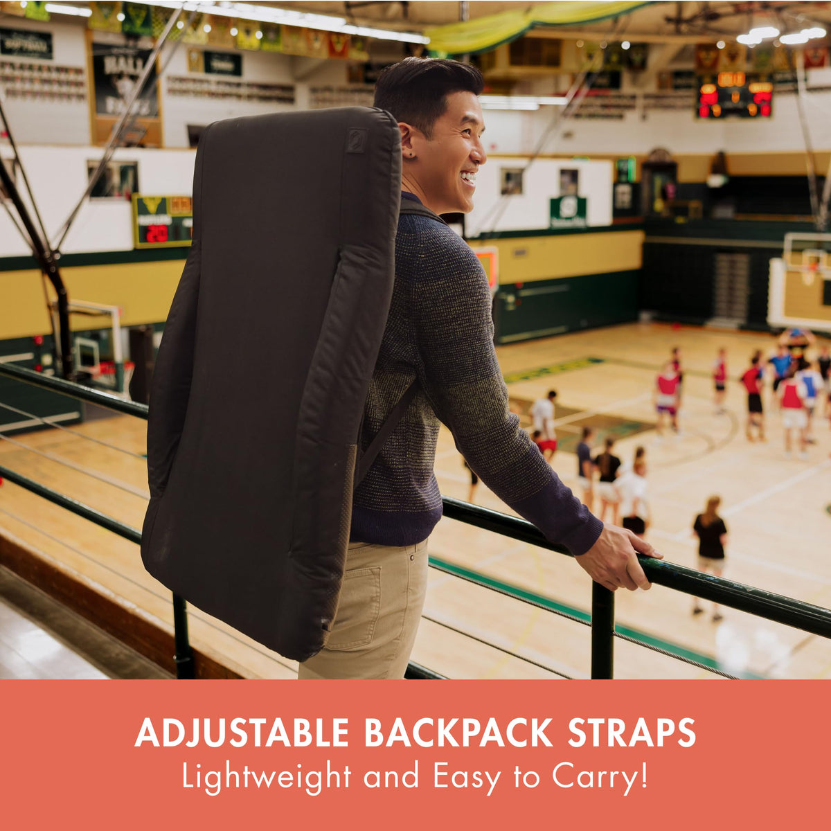 Portable Reclining Folding Stadium Seat with Back Support, Black W2286