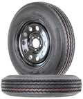 2-Pack Trailer Tire Rim Assembly 5.30-12 5 Lug Black Y63515