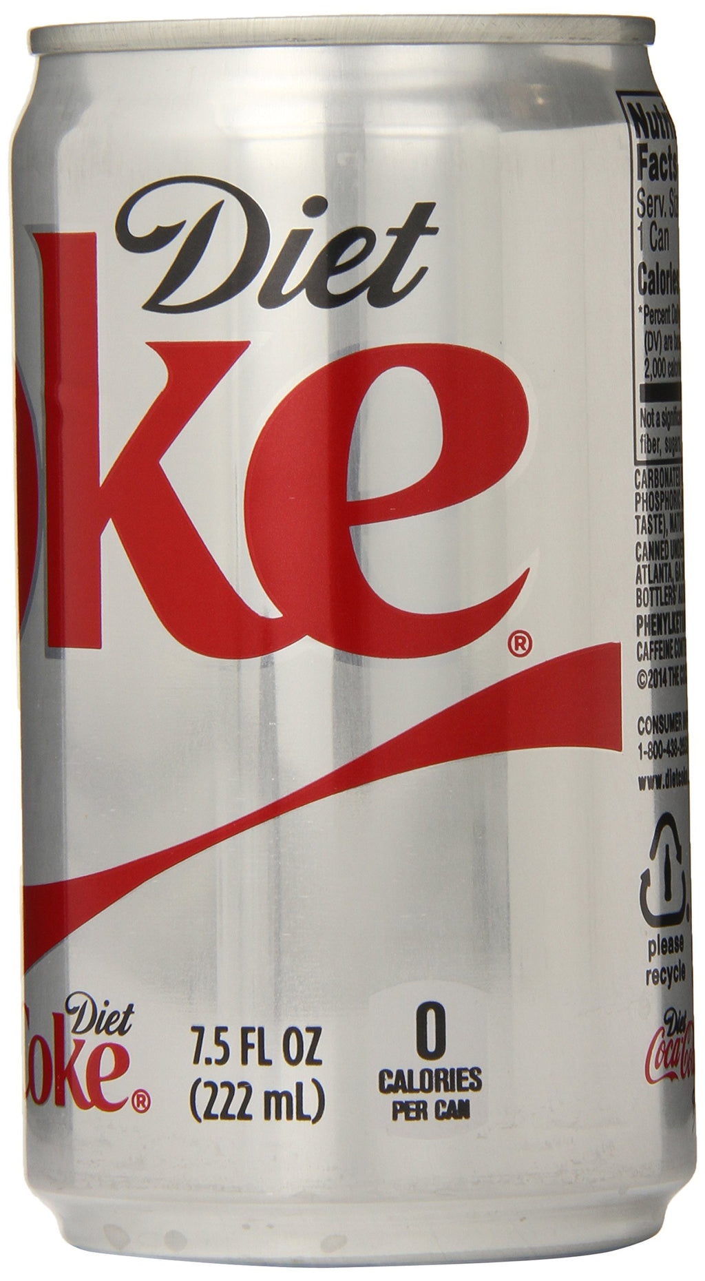 Diet Coke Mini-Cans, 7.5 fl oz (Pack of 24) N528