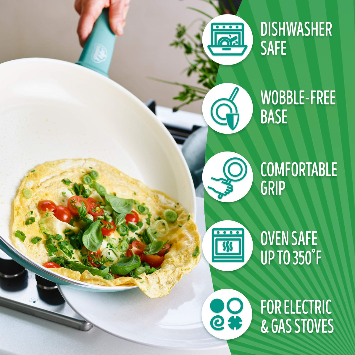 Ceramic Nonstick 12 Piece Cookware Set M403