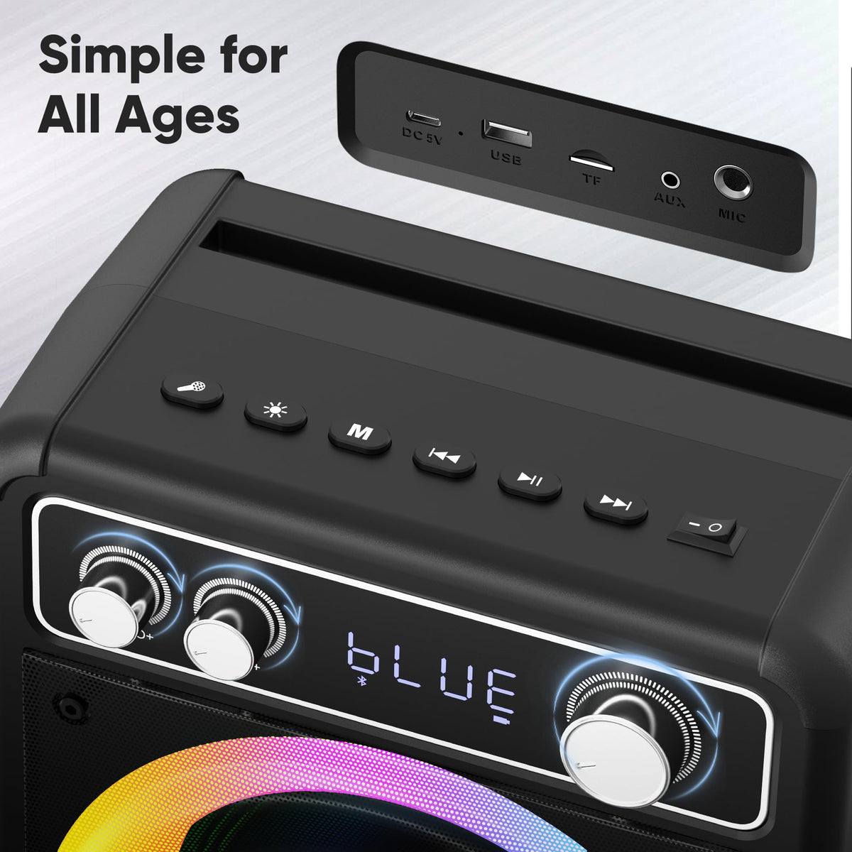 Karaoke Machine with 2 Wireless Mics S5610