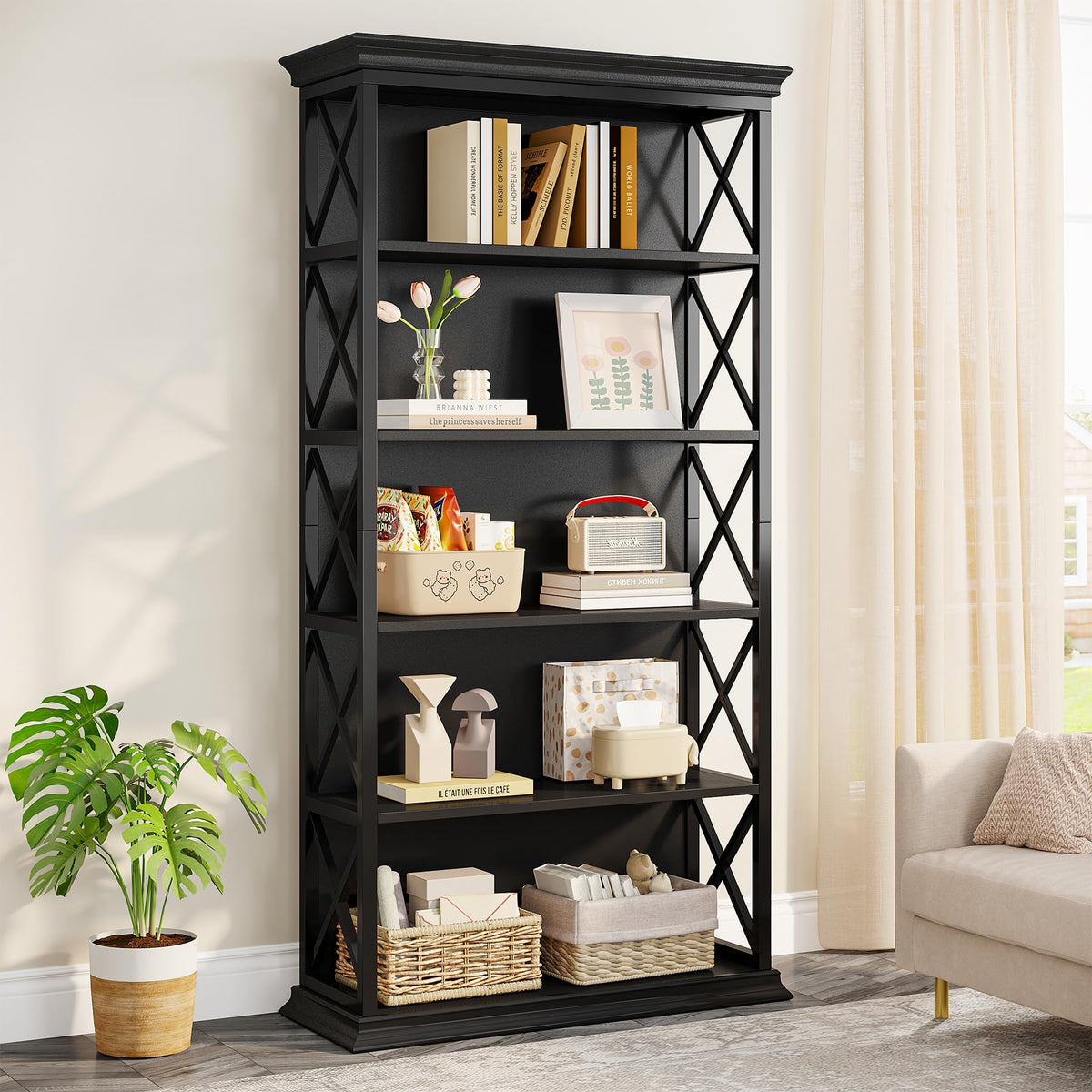 71 Inches 6-Tier Bookcase M78282