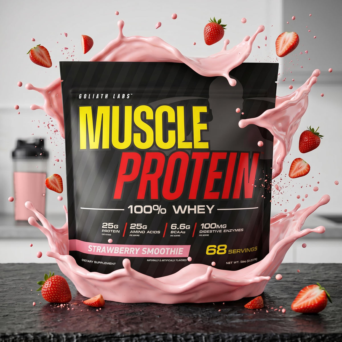 Whey Protein Powder Strawberry 5 lbs X28248