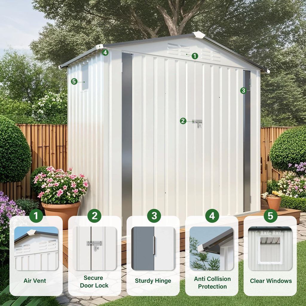 10x14 FT Outdoor Metal Storage Shed I26254