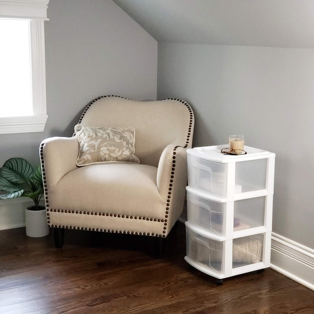 3-Drawer Cart White H2448
