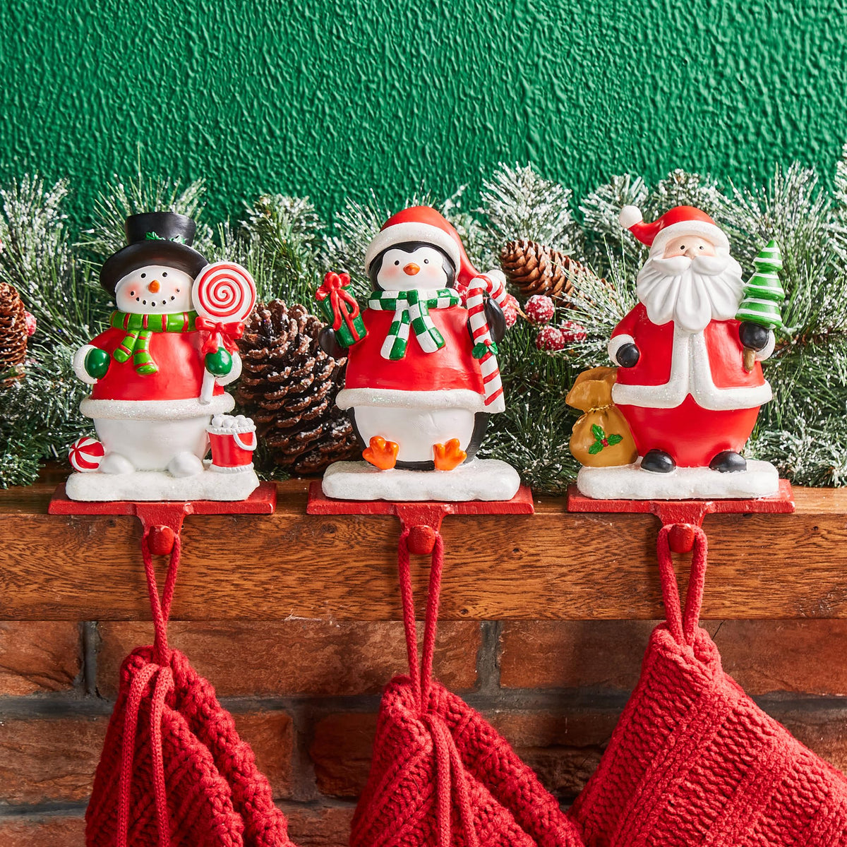 Set of 3 Christmas Stocking Holders S474