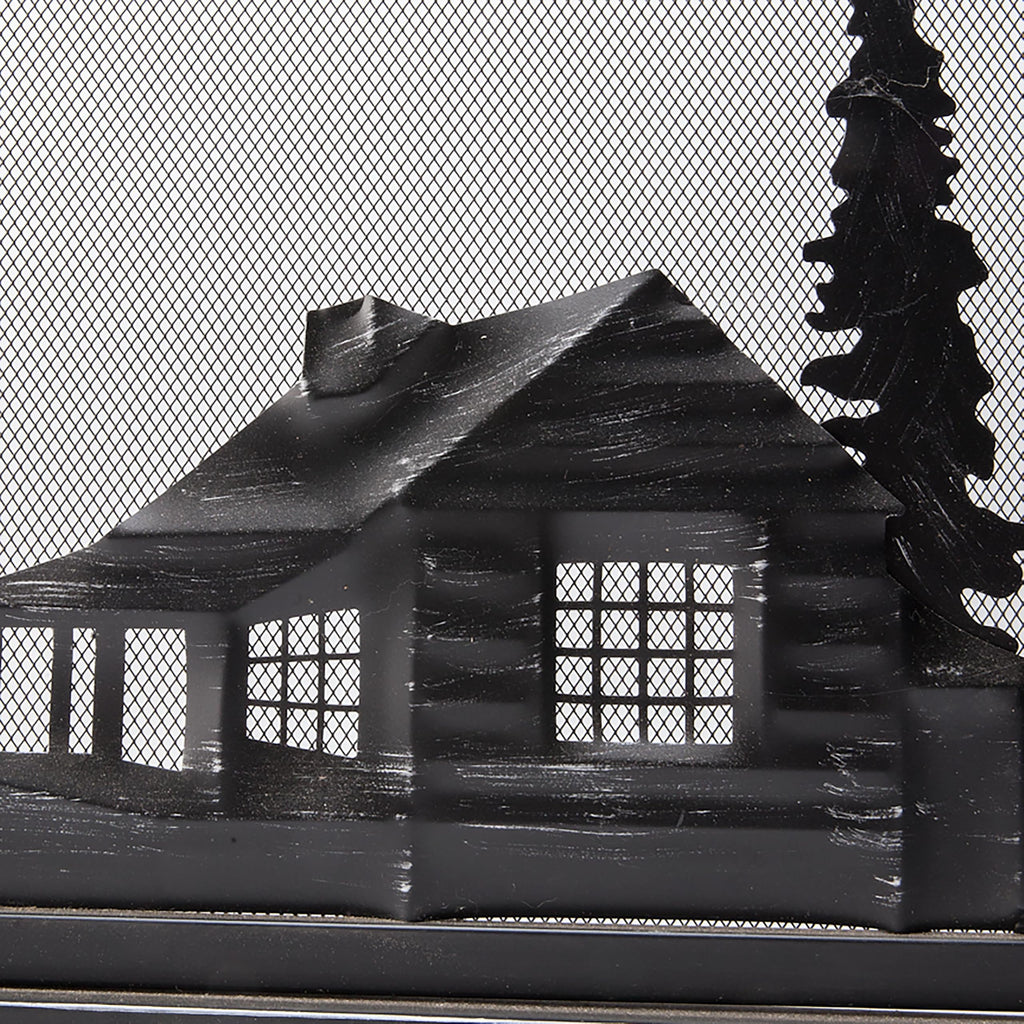 Black Metal Fireplace Screen A7079