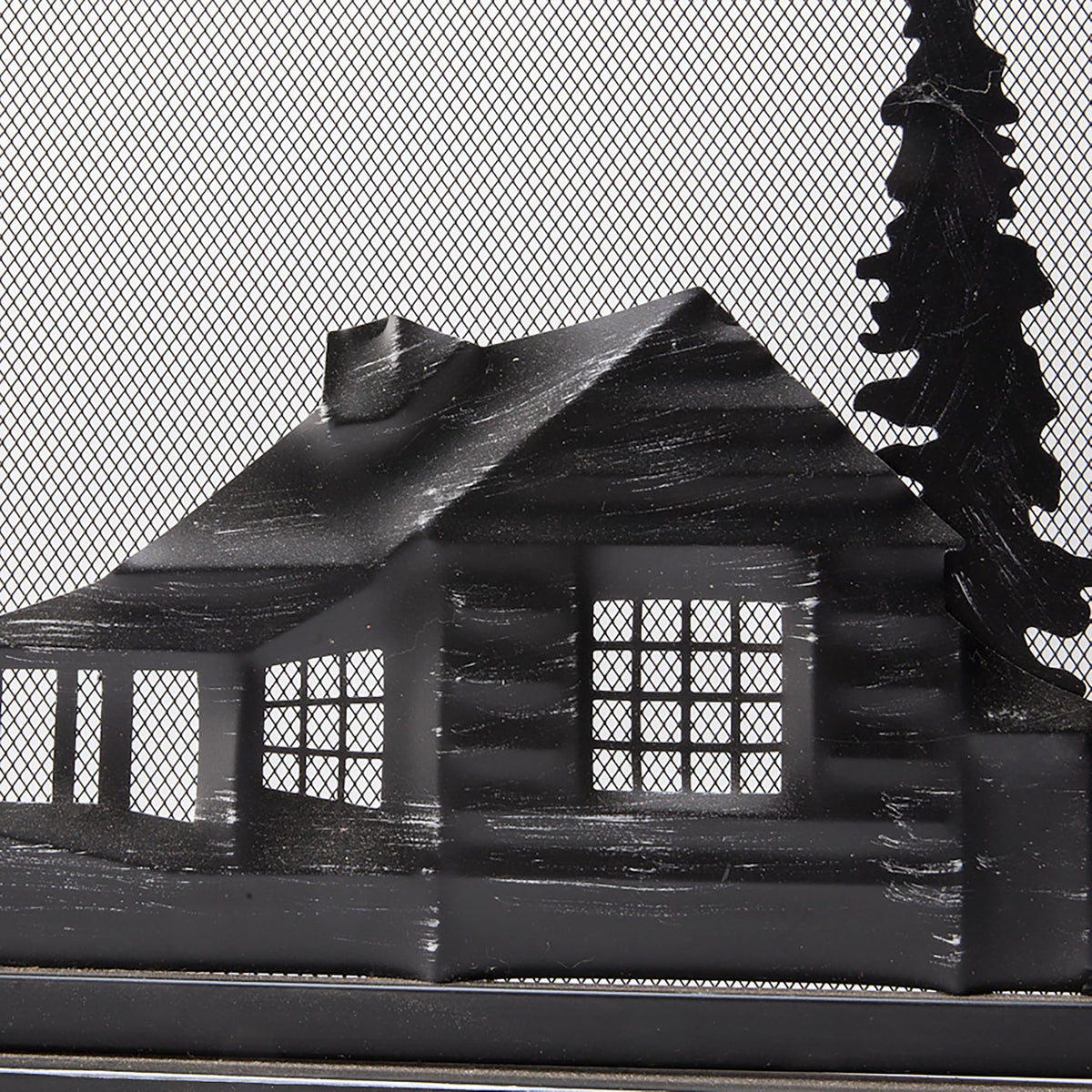 Black Metal Fireplace Screen A7079