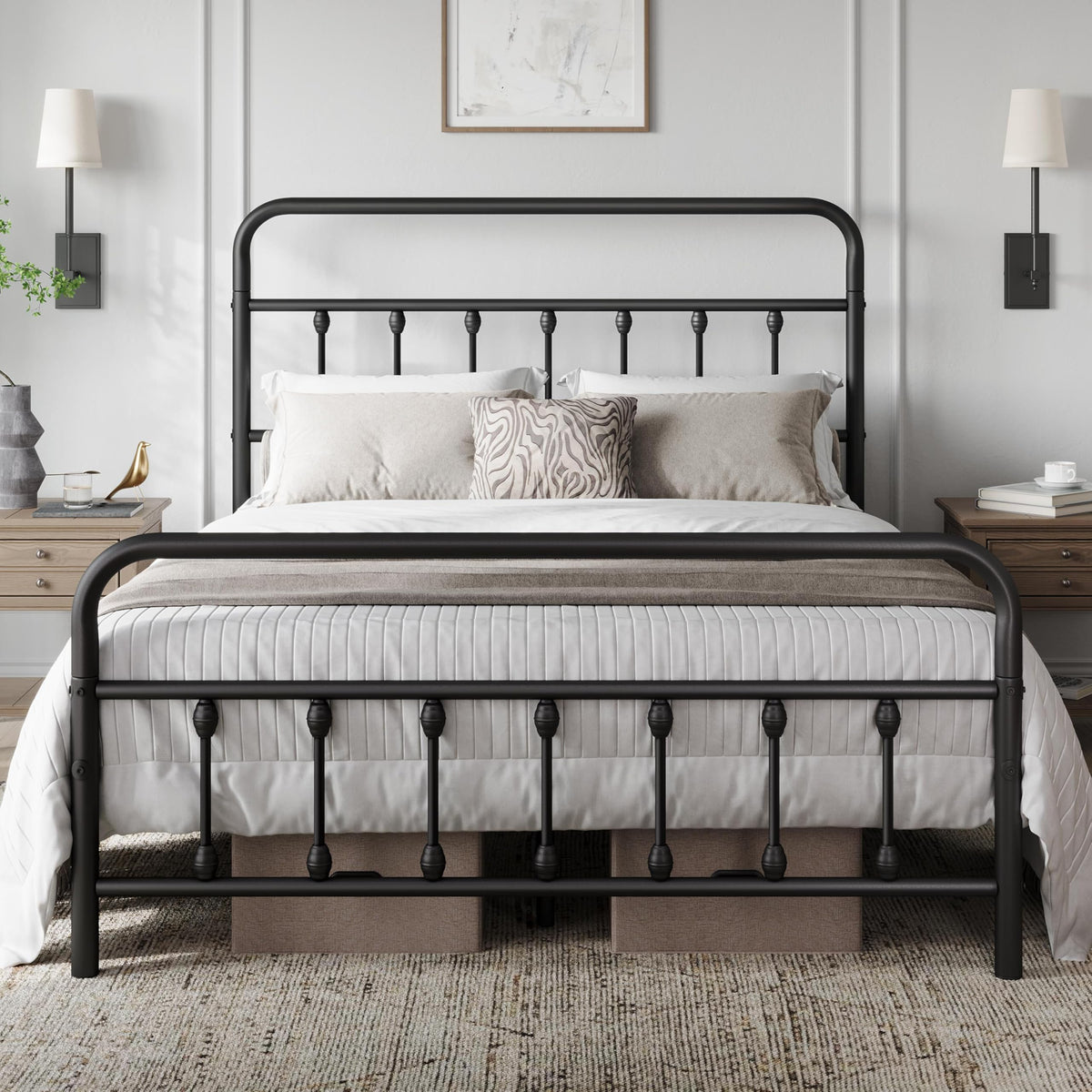 Queen Metal Platform Bed Frame F9970