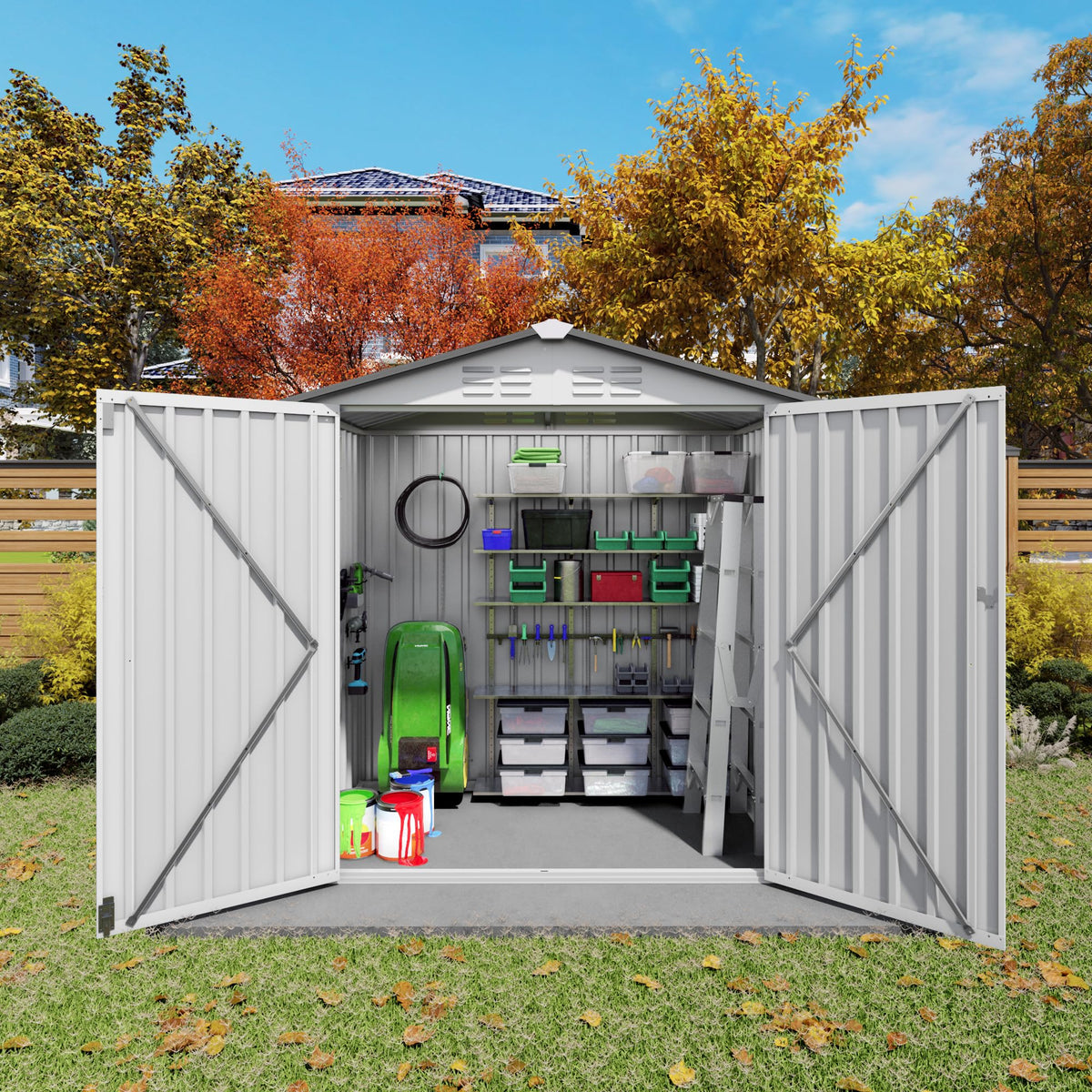 10x14 FT Outdoor Metal Storage Shed I26254