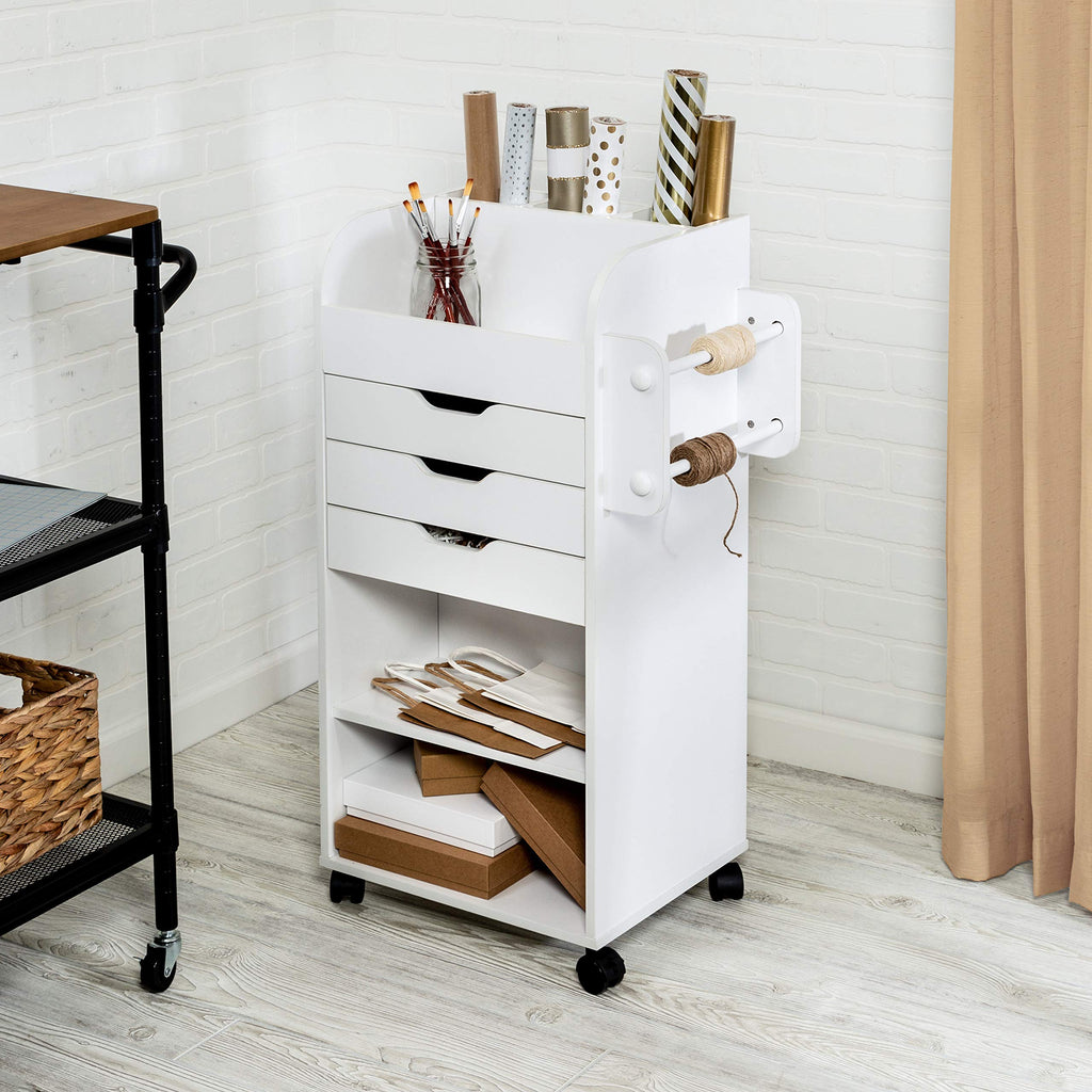 Rolling Craft Storage Cart with Locking Wheels Z506102