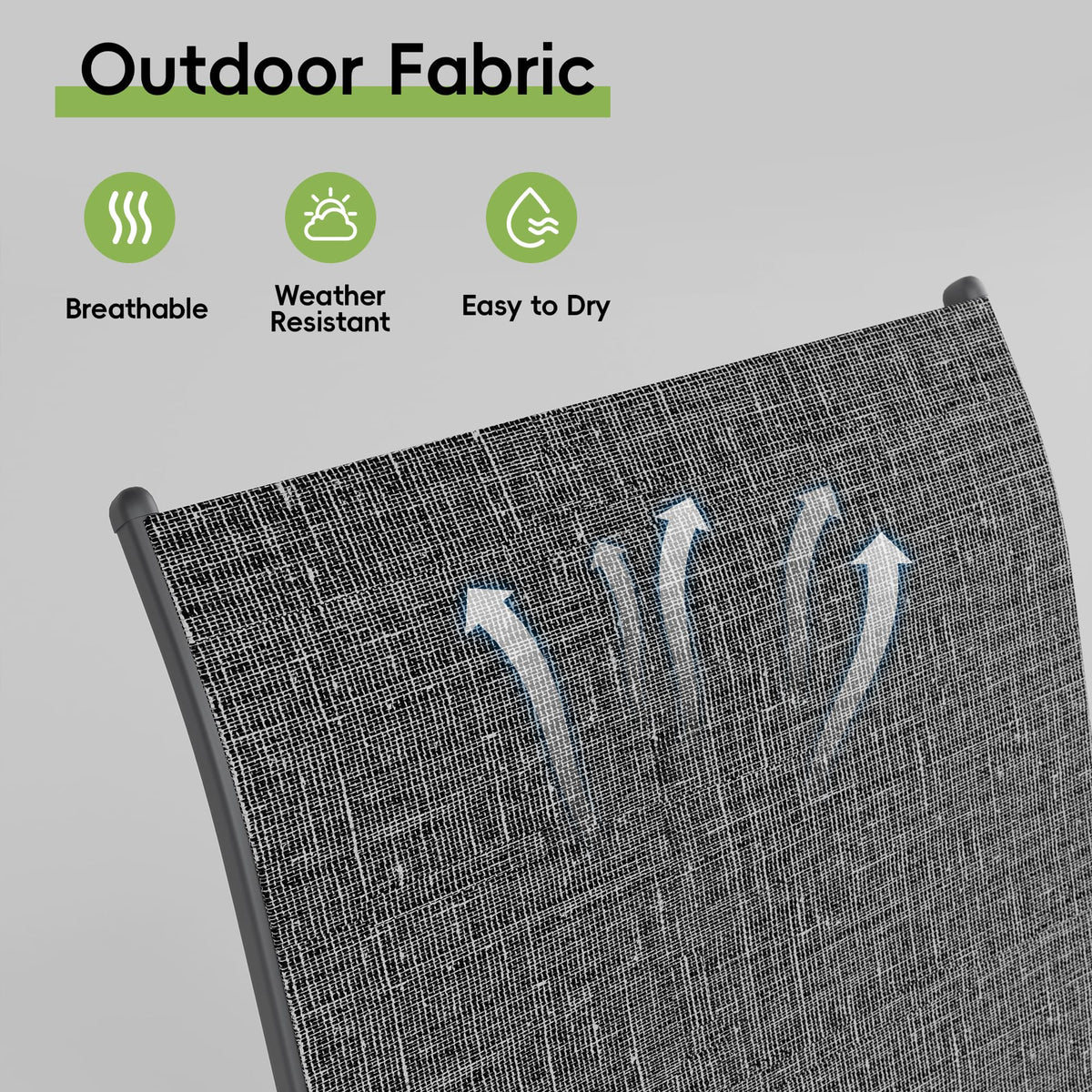 Dark Grey Metal Patio Chairs Set of 4 Z295