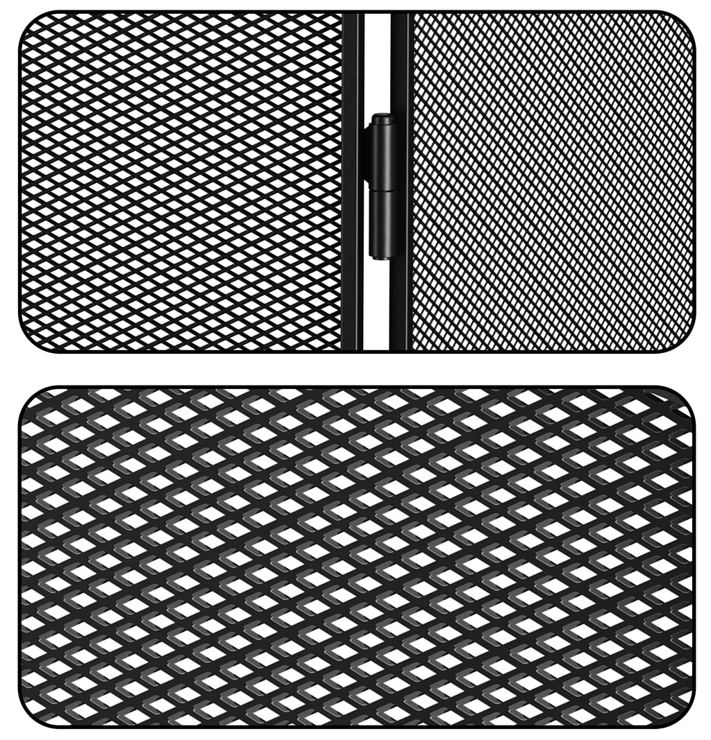 Iron 3-Panel Fireplace Screen Spark Guard W44361