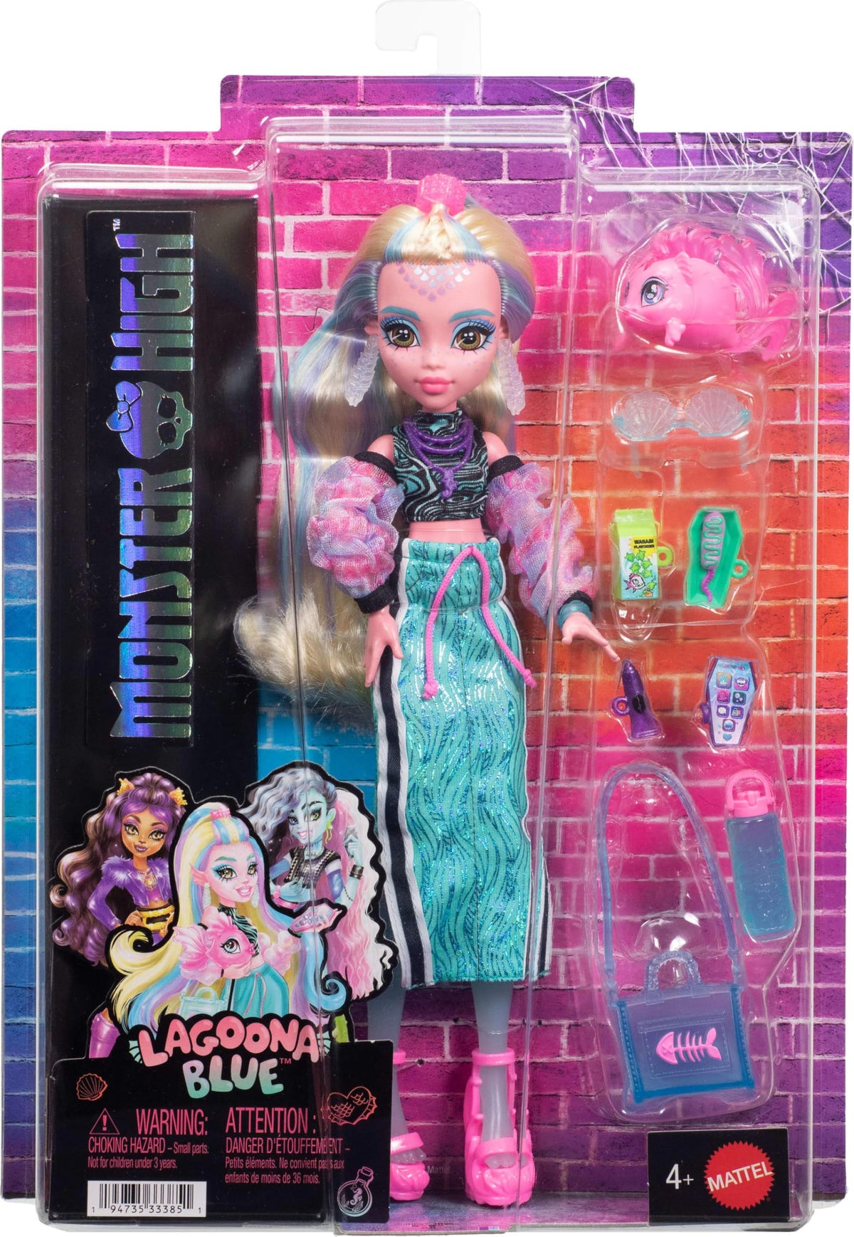 Blue Doll with Pet Piranha U2163