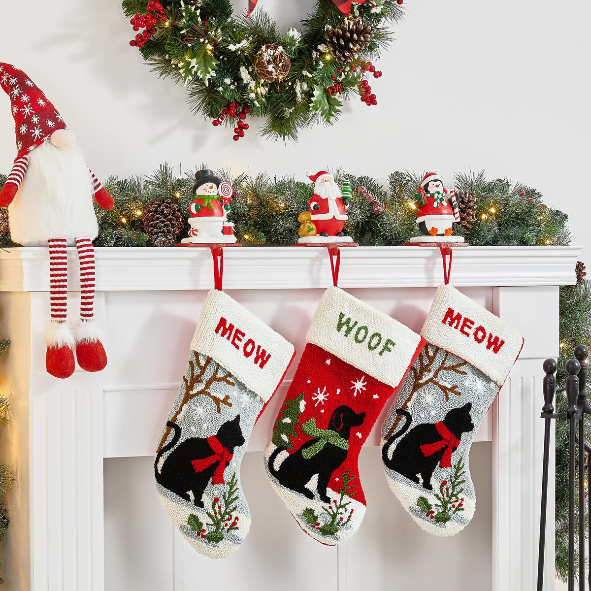 Set of 3 Christmas Stocking Holders S474