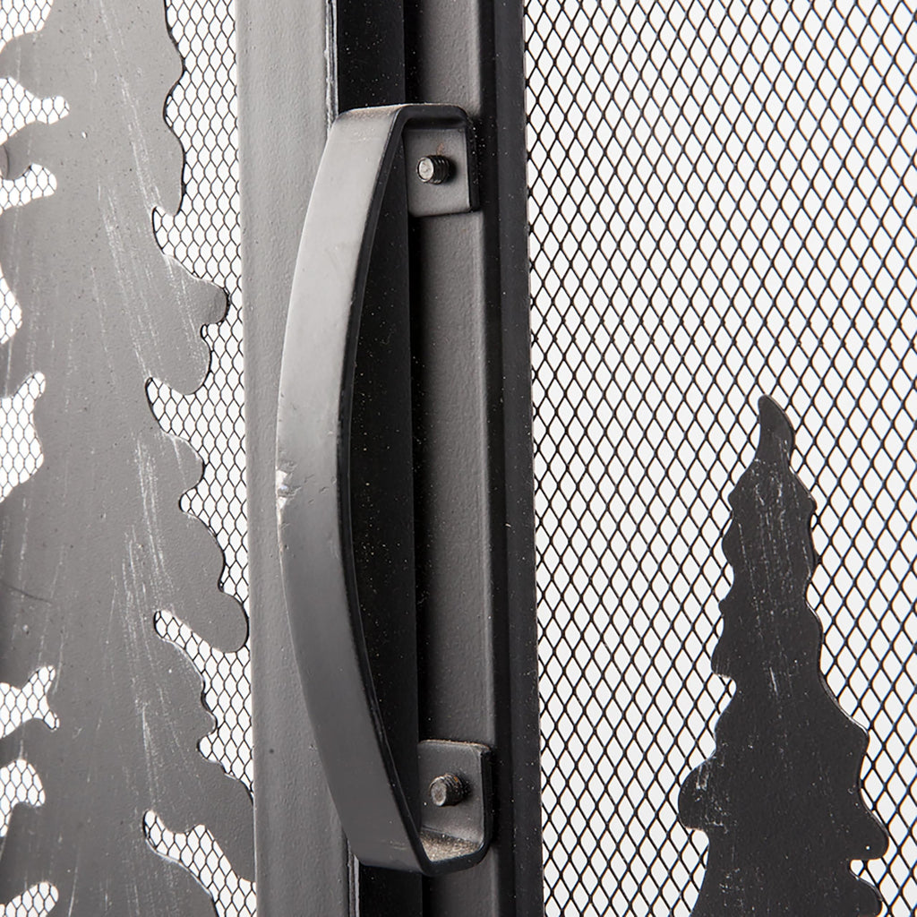 Black Metal Fireplace Screen A7079